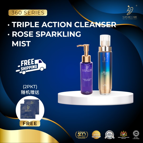 Rose Sparkling Mist + Triple Action Cleanser