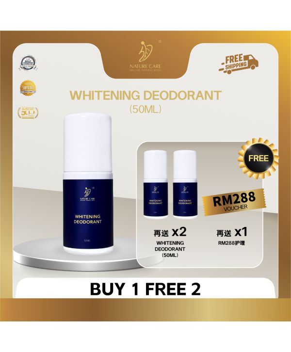 WHITENING DEODORANT BUY 1 FREE 2 + FOC HAIR REMOVAL VOUCHER x1