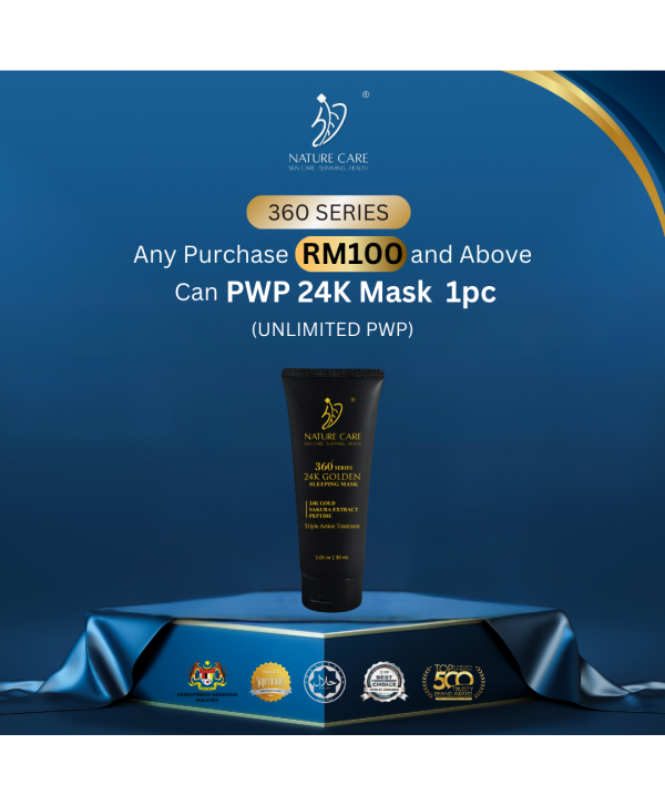 BUY RM100 & ABOVE, UNLIMITED PWP 24K MASK
