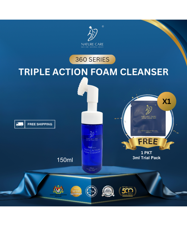 360 TRIPLE ACTION FOAM CLEANSER + FOC 3ML 1PC