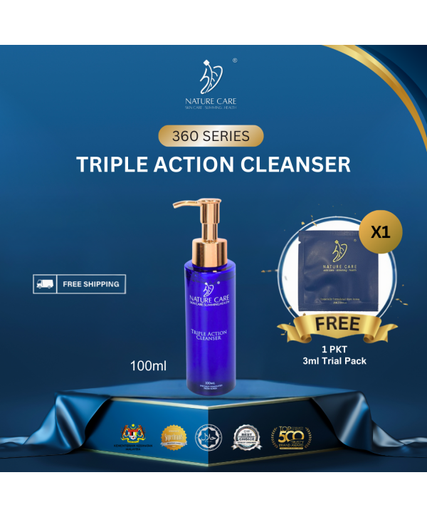 360 TRIPLE ACTION GEL CLEANSER + FOC 3ML 1PC