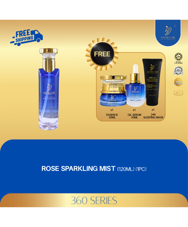 SPECIAL LIVE PROMO RM288 (ROSE MIST 120ML 1PC, OIL SERUM 30ML 1PC, ESSENCE 30ML 1PC, 24K 30ML 1PC)